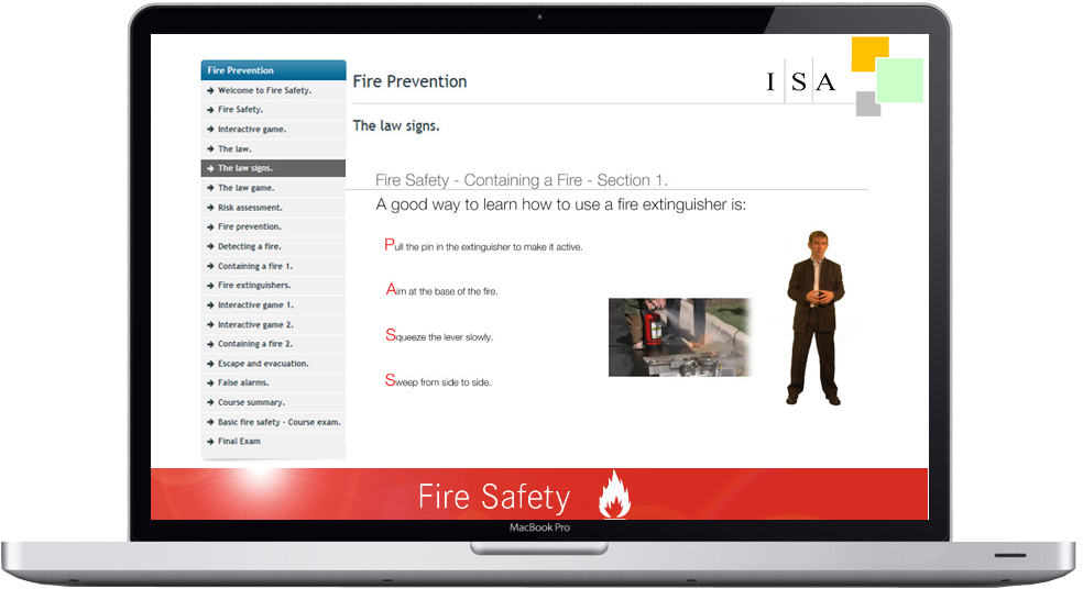 Online fire safety training